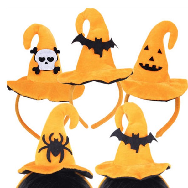 [現貨]萬聖節派對橘黃色南瓜帽造型髮箍【HW0020】《Jami Honey》