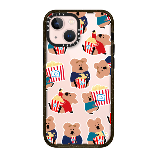 Dinotaeng x CASETiFY iPhone 13 Mini Case Black Impact Case Snack Bar Attack