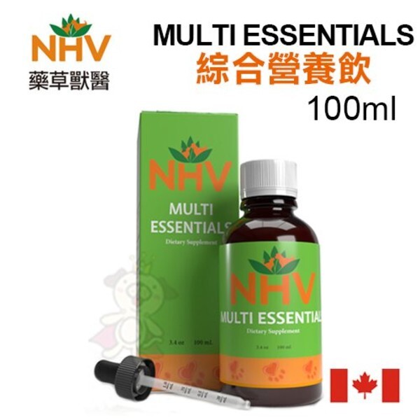 nhv藥草獸醫 multi essentials 綜合營養飲 100ml/瓶 犬貓適用