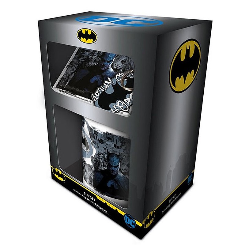 【DC】蝙蝠俠(罪惡高潭)高級禮物組(內含馬克杯、杯墊、鑰匙圈)