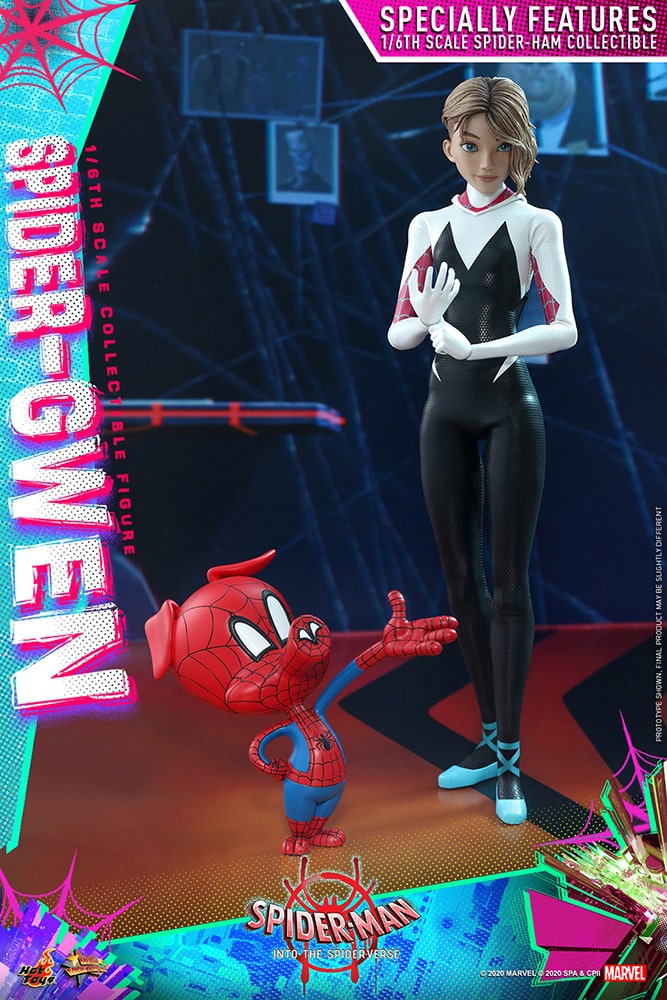 スパイダーバース」グウェンの1/6フィギュア発売、素顔とマスクの