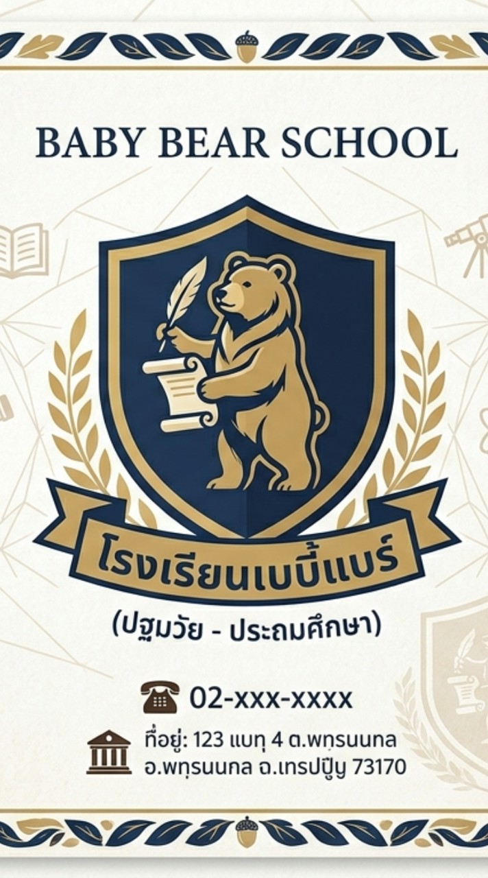 โรงเรียนเบบี้แบร์ (baby bear school 🎒🏫