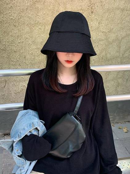 漁夫帽 夏季新款漁夫帽女小眾鐘形日系盆帽正韓潮ins水桶帽百搭女秋帽子 -露露生活館