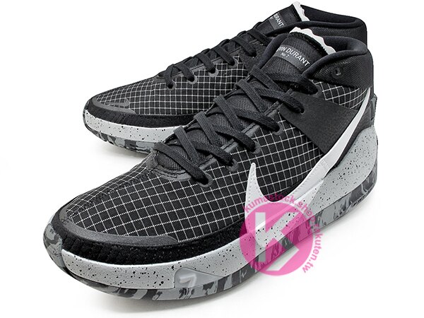 2020 最新戰靴 NIKE KD13 EP OREO 黑白灰 水泥 方格紋路 ZOOM AIR TURBO 全腳掌氣墊 + 前掌雙層氣墊 KD 13 XIII (CI949-004) 0720