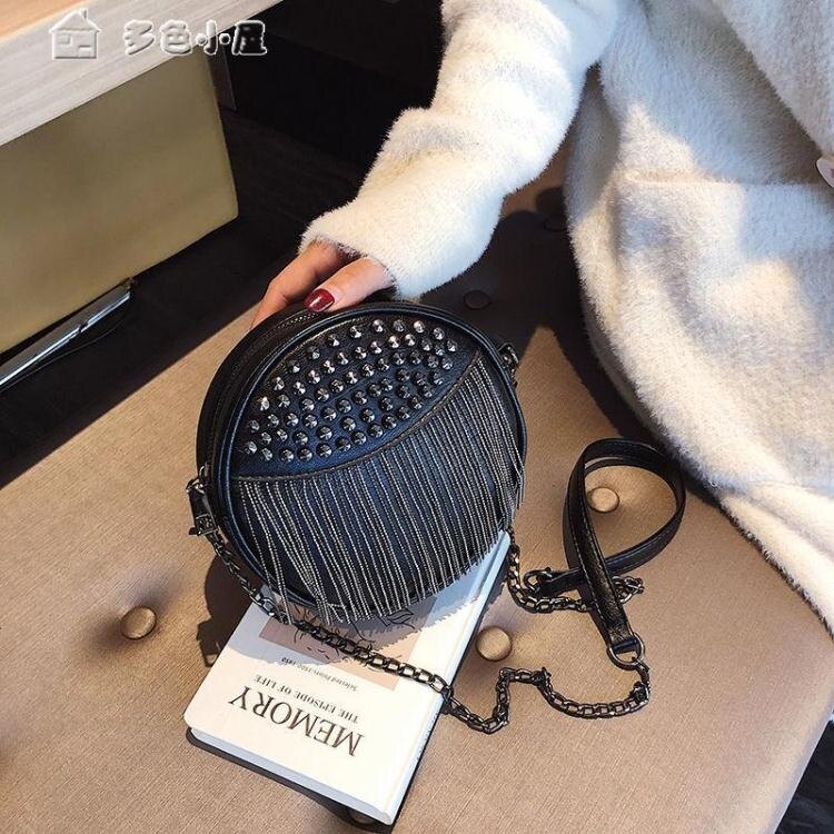 流蘇包新款流蘇小圓包女士鍊條單肩女包包柳丁包時尚百搭流行斜挎女包潮 快速出貨【全館8折+振興再享5%回饋】 可開發票 保固一年 免運