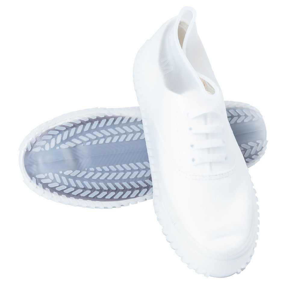 ┼商品特色下雨天還是想穿好看的鞋 但又怕濕怕髒?雨天必備 新款矽膠防水鞋套 防滑 耐用出門前先套上 到室內後拖下 保持鞋體乾淨⟡一體成型 不易漏水 輪胎壓紋防滑 伸縮性強解決濕鞋煩惱 輕巧易收納 攜帶