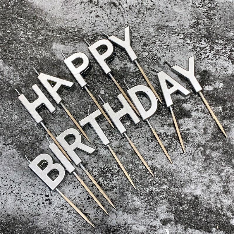 Amy烘焙網:北歐風金屬質感無煙蠟燭/生日派對蛋糕裝飾/甜品台蛋糕蠟燭/網紅生日蛋糕蠟燭