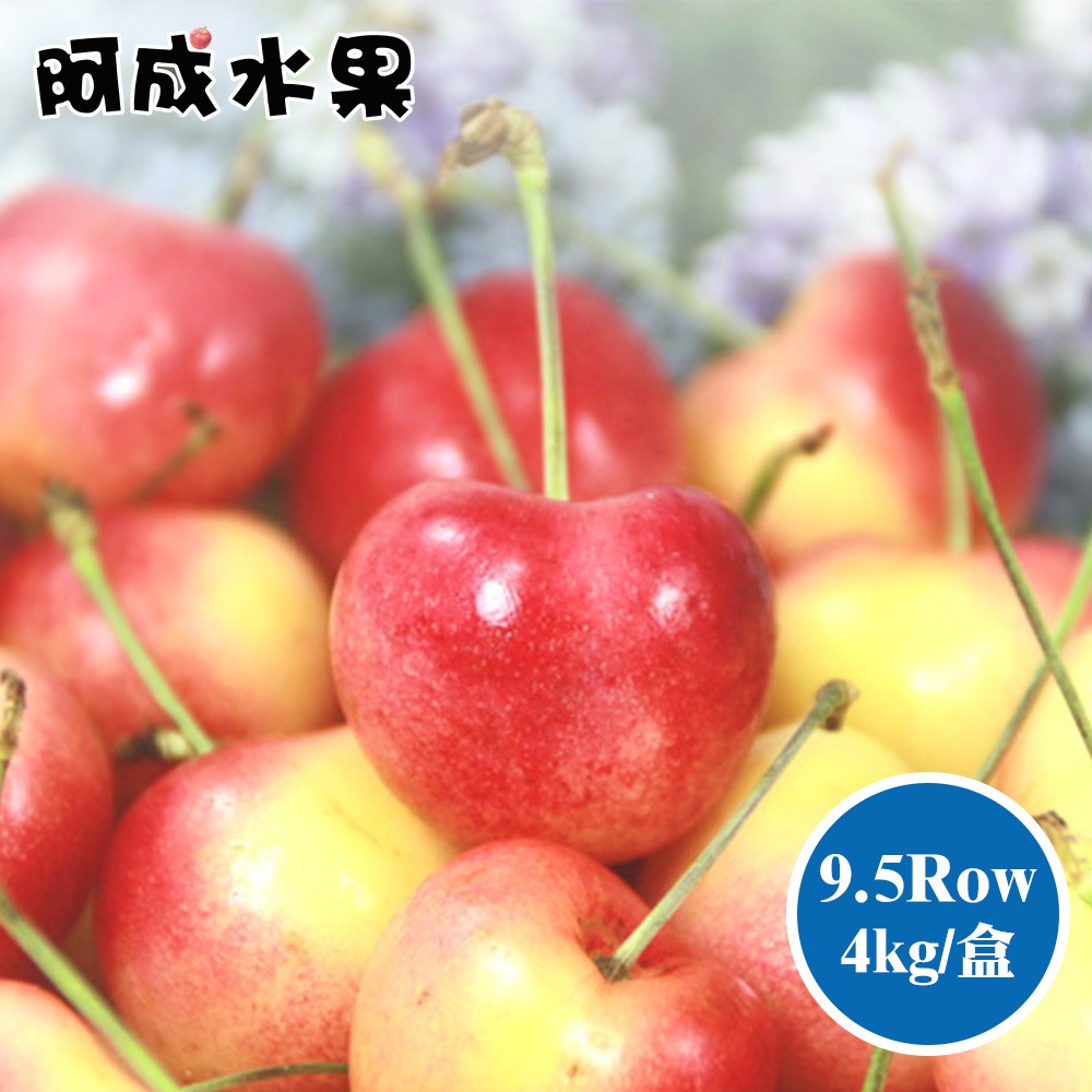 【阿成水果】美國空運華盛頓白櫻桃(9.5Row/4kg/盒)