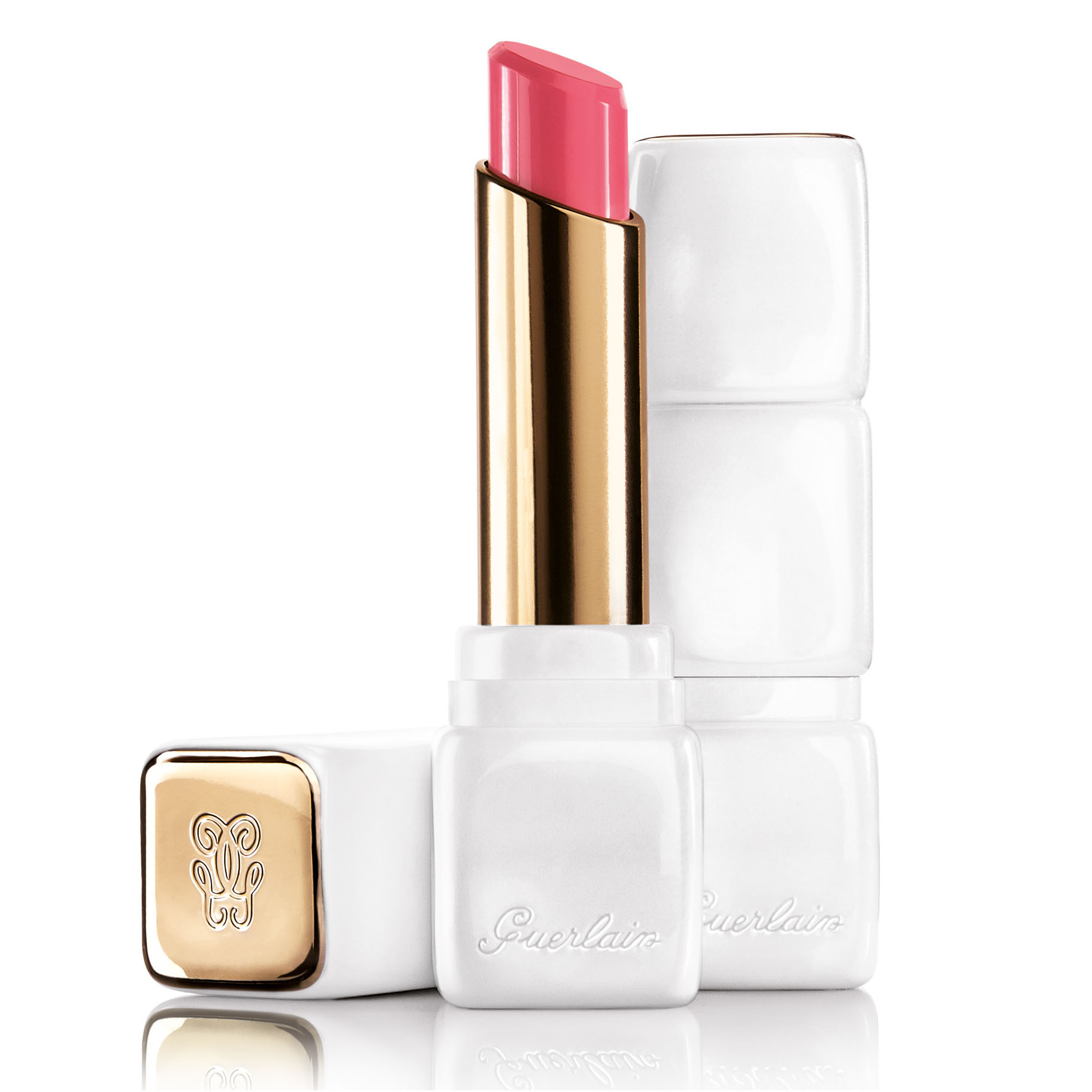 時尚白色烤漆外殼、六款優雅色調、奢華修護成分、完美柔滑，打造玫瑰唇瓣。