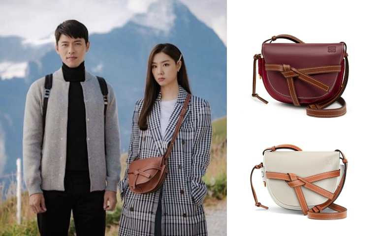 LOEWE Gate Small Bag 紅色小牛皮肩背包／73,000元、Gate Small Bag 白色小牛皮肩背包／73,000元（圖／翻攝自tvN、品牌提供）