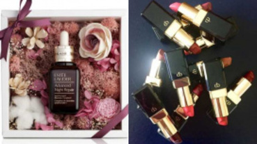 2020520當日限定！雅詩蘭黛永生花禮盒、肌膚之鑰奢華艷光訂製唇膏全部免費送給妳！！