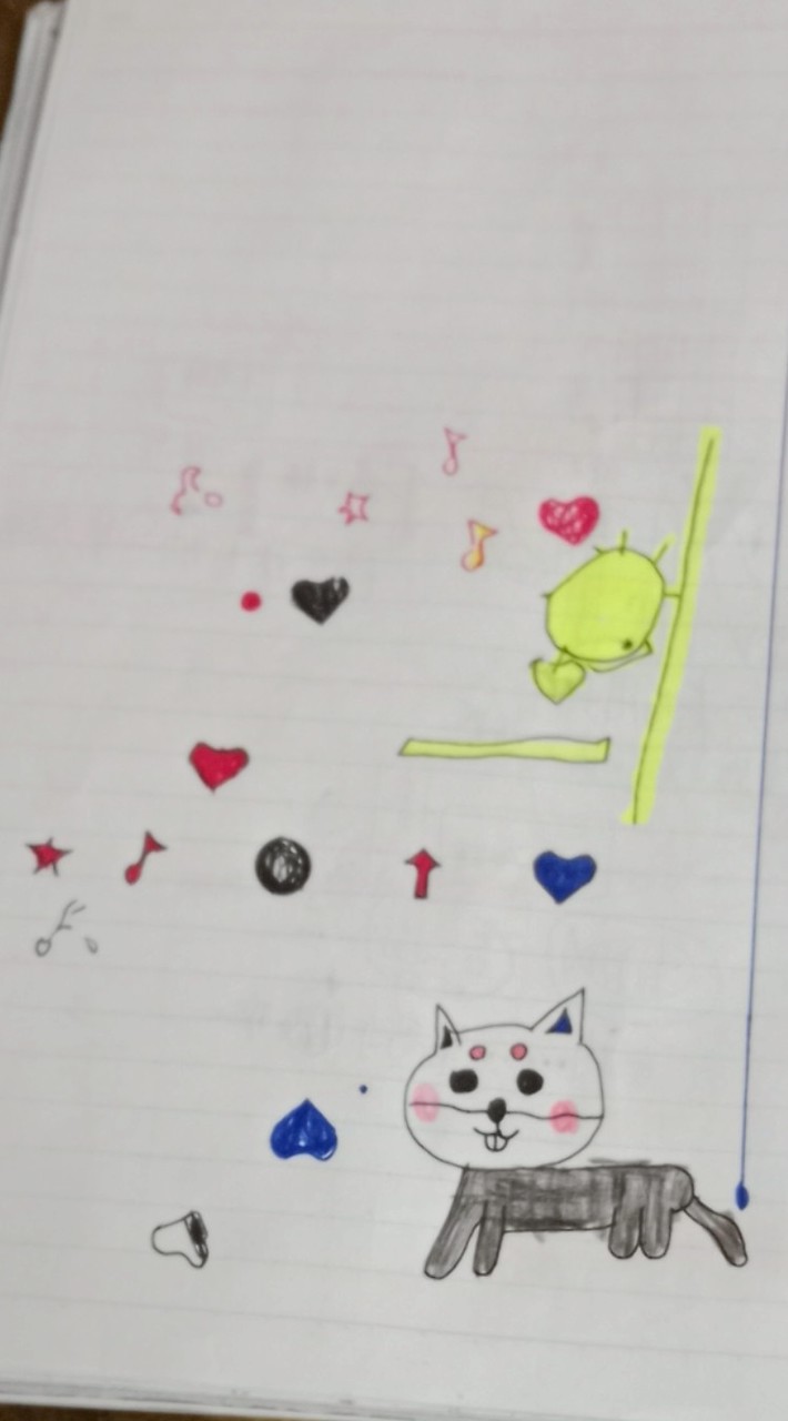 聊天說：笑。