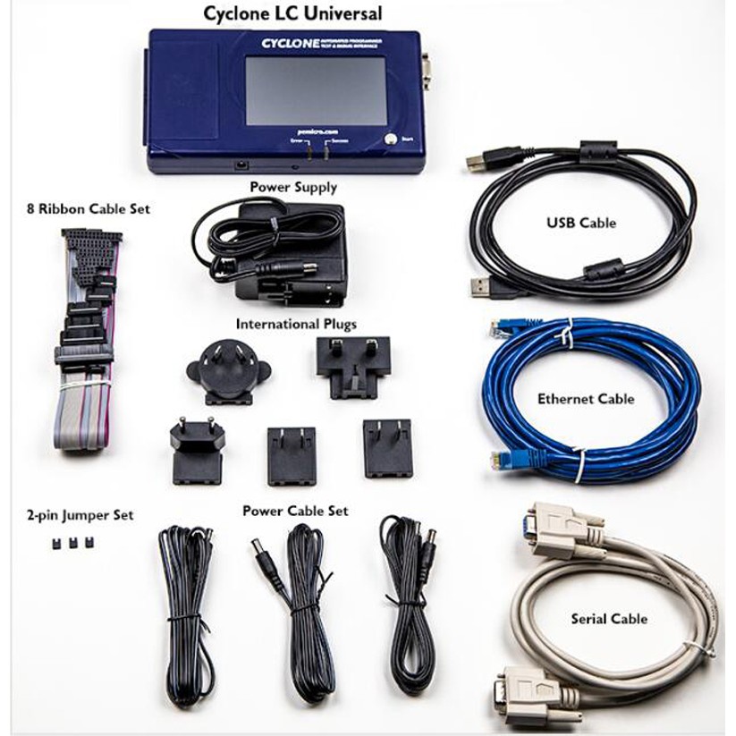 PEmicro的Cyclone LC閃存編程器是功能強大的工具，可以以獨立模式或通過PC進行在線編程，調試和測試MCU器件。可以在沒有PC的情況下通過按一下按鈕啟動編程，也可以通過自動控制SDK從PC