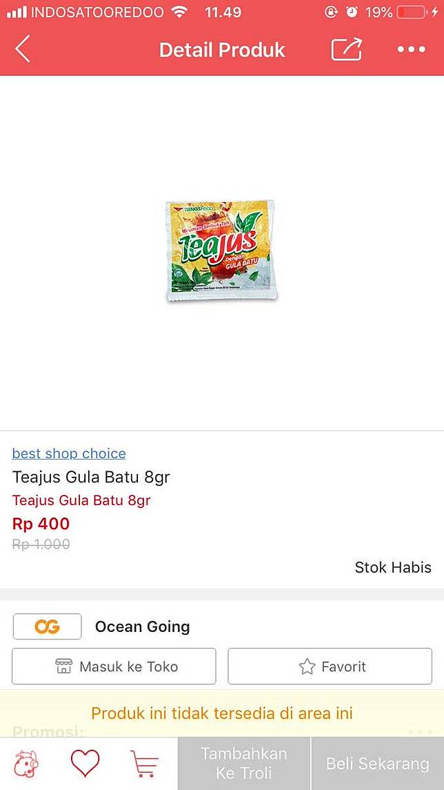 Membeli teajus online via (Facebook/Deni Maulana Ushiro)
