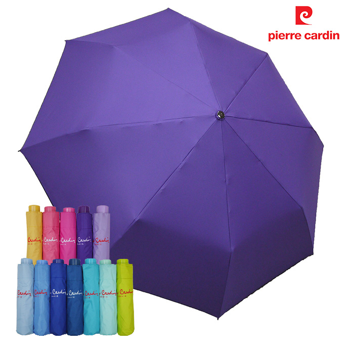 皮爾卡登 防風黑膠無敵傘-深紫