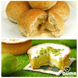 ◎純手工揉製麵糰，特製花生內餡。|◎自榨檸檬汁，香氣濃郁、果肉多汁。|◎每日限量推出，天天新鮮販賣。商品名稱:爆漿花生餐包10入/包X2+厚奶蓋小農檸檬塔2入品牌:奧瑪類別:蛋糕,麵包口味:檸檬,原味