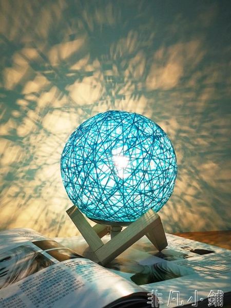 檯灯創意ins臺燈臥室床頭柜網紅小夜燈少女小燈月球星空投影夢幻睡眠 非凡小鋪