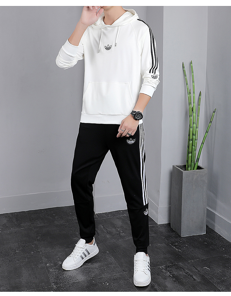 Adidas 愛迪達 三葉草 運動套裝 休閒套裝 套裝 情侶套裝 棉質 學生套裝 大碼套裝 情侶款 男女生運動套裝 男女同款套裝 情侶裝 運動健身服 長袖帽T 長褲 運動休閒套裝 運動服 訓練服 球衣