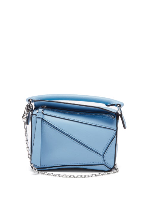 Loewe - This blue cross-body bag is the latest iteration of Loewe's signature Puzzle style, rendered