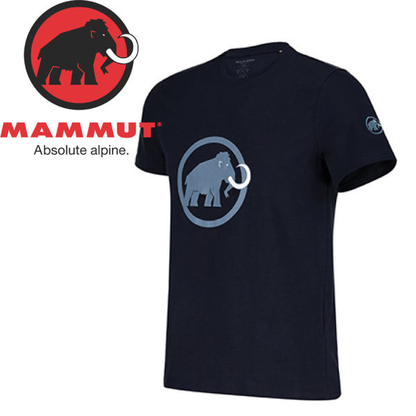 【MAMMUT Logo T-Shirt 男《海洋藍》】1041-07291-50033/排汗透氣/有機棉/戶外機能服/登山休閒★滿額送