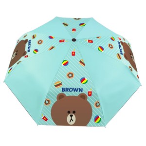 【LINE FRIENDS】授權黑膠自動開收傘-大臉款(4款任選)藍綠熊大