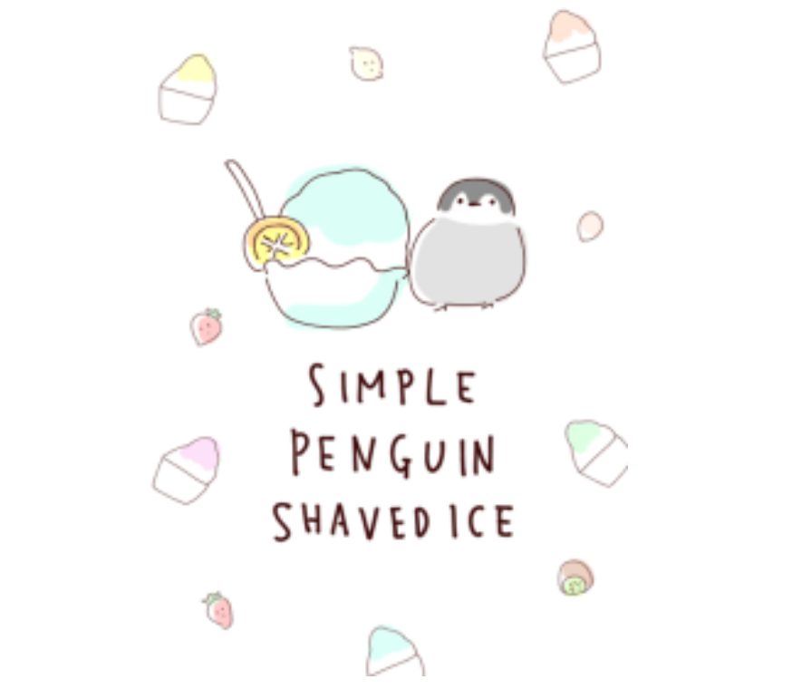 Simple penguin shaved ice.