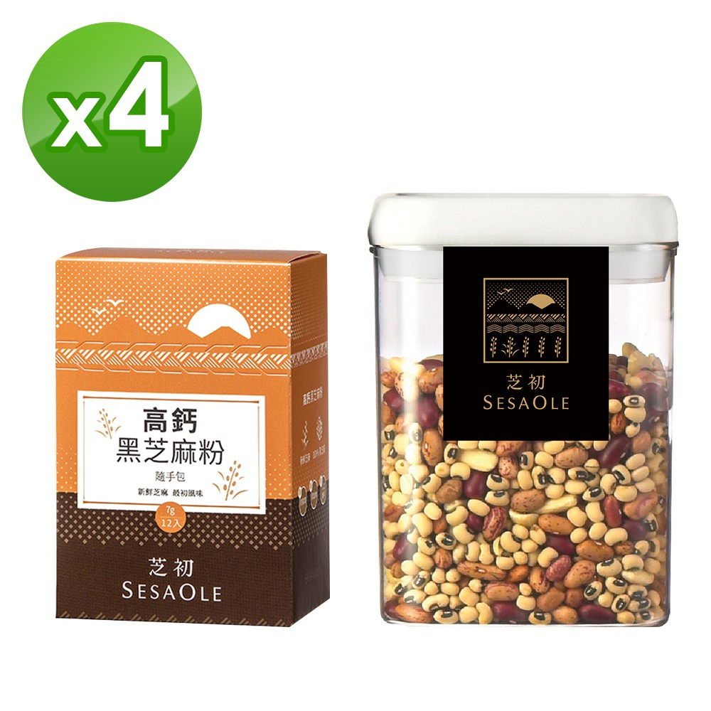 無添加任何穀粉，100%純黑芝麻粉。香醇細緻不結塊，新鮮高鈣芝麻粉。品名：【芝初】高鈣黑芝麻粉(隨手包)7g-12包 4盒組 成分：黑芝麻粉 內容量：7g-12包 4盒組營養標示:高鈣芝麻粉:每日每份
