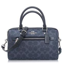 ◎COACH 專賣店產品|◎美國 COACH 正品空運|◎STYLE NO：93987-M2Q品牌:COACH品牌定位:國際精品背法:斜背/側背包款:波士頓包顏色:藍色系外層材質:PVC/合成皮開口方