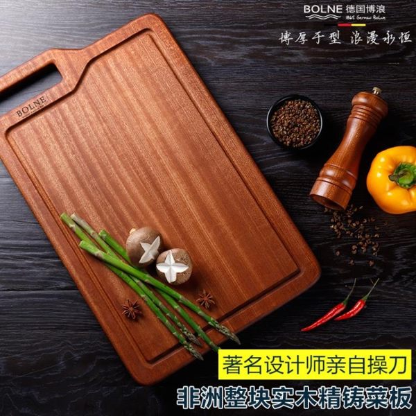 進口烏檀木實木菜板家用砧板案板鐵木占板面板廚房切菜板