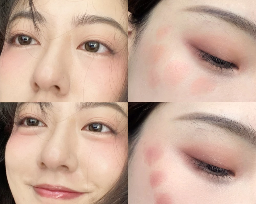 減齡妝畫法2：腮紅 偏圓形、位置靠近眼下