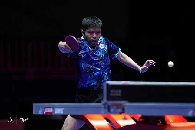 莊智淵是唯一參與中華隊2次世錦賽奪牌成員。（取自Ｗorld Table Tennis，本屆世錦賽2/21比賽照）