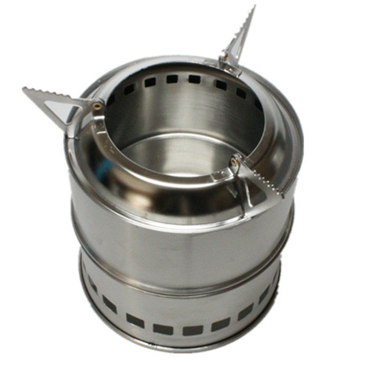 柴火爐【NT052】升級款不鏽鋼酒精兩用爐 火箭爐 不銹鋼木柴爐木炭固體酒精爐 登山露營烤肉取暖焚火台戶外迷你柴火爐灶 Mini Wood Stove小巧的尺寸收納非常簡便。收納或者簡單野營時非常有用