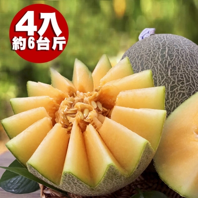 台南七股洋香瓜最佳產地 均勻密布的美麗網紋哈密瓜 果肉厚實甜美 細緻多汁 一次享受二種豐富口感 飽滿果實沉甸甸的鮮甜美味 送給您最新鮮 收件日為下訂日+3-5個工作天