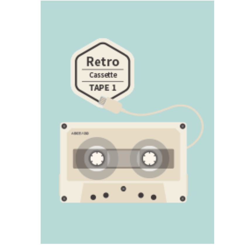 Retro / Cassette / teal