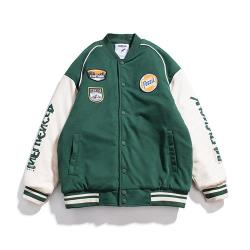 ◎舖棉外套、舖棉夾克、防風|◎連帽外套、休閒夾克、保暖|◎商品名稱:棒球外套立領夾克-拼色胸章字母復古3色73zj18品牌:米蘭精品品牌定位:流行品牌款式:運動外套/棒球外套適穿性別:男生顏色:黑色系
