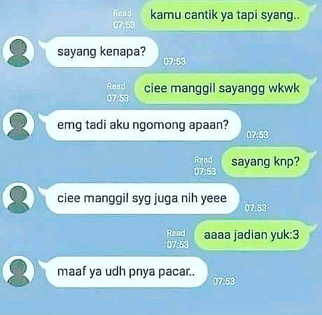 25 Chat Lucu Gagal Nembak Ini Bikin Senyum Kecut