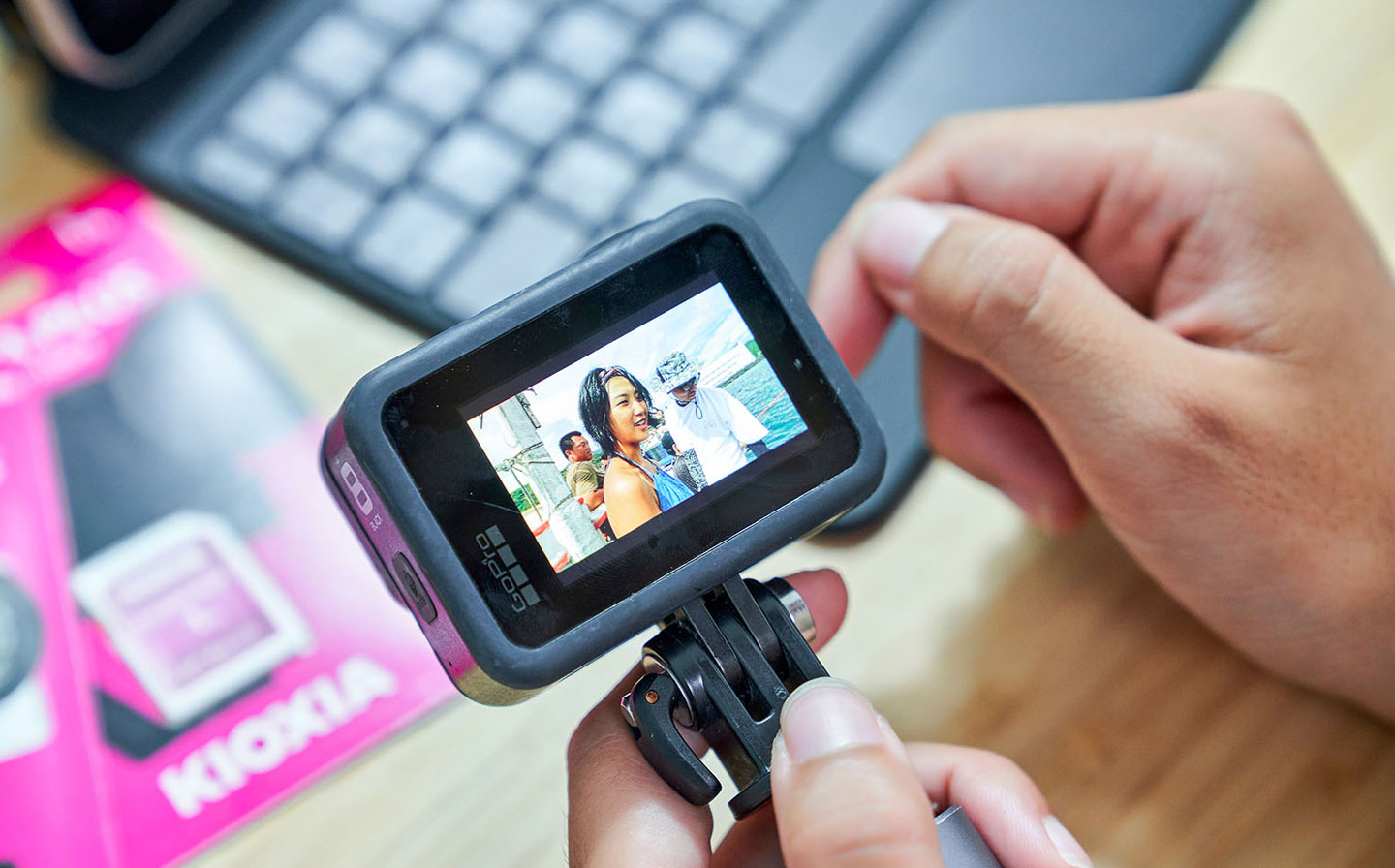 較為動態的活動，林宣就會選擇交給更輕便的 GoPro 來完成。