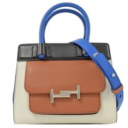 ◎★品牌限量拼色牛皮兩用包|◎★頂級質感皮革材質|◎★哈燒單品，俐落簡約的造型品牌定位:國際精品品牌:TOD'S背法:手提包款:手提包顏色:白色系,黑色系,混色系/撞色系,藍色系,棕色系外層材質:牛皮