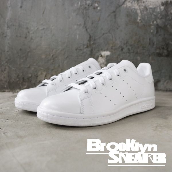 ADIDAS STAN SMITH 全白 皮革 男段 女鞋 (布魯克林) S75104