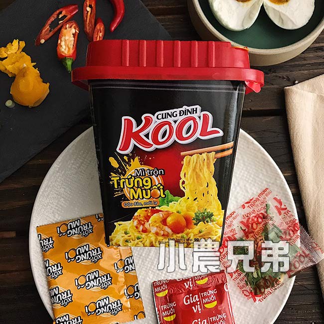 KOOL鹹蛋風味速食炒麵3入/12入 效期2020/4/15 小農兄弟