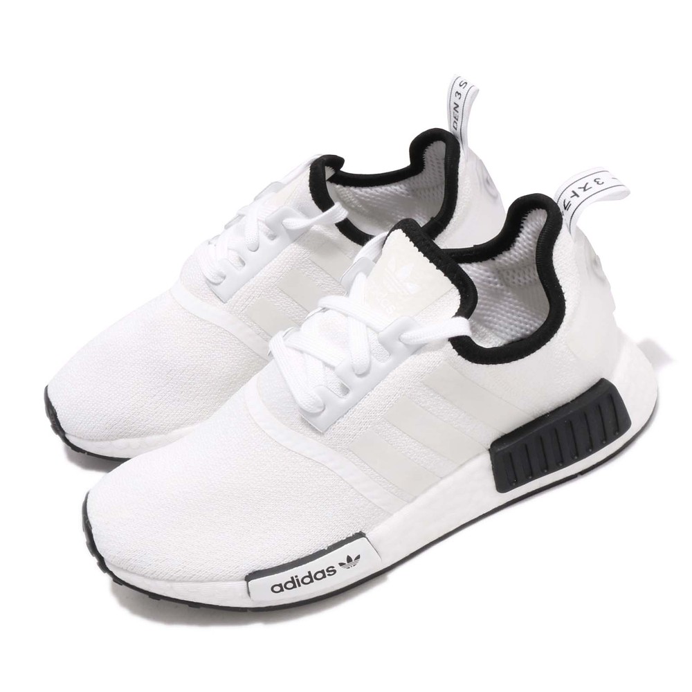 ADIDAS 休閒鞋 NMD_R1 復古 女鞋 愛迪達 三葉草 襪套 基本配色 百搭 白 黑 [DB3587]