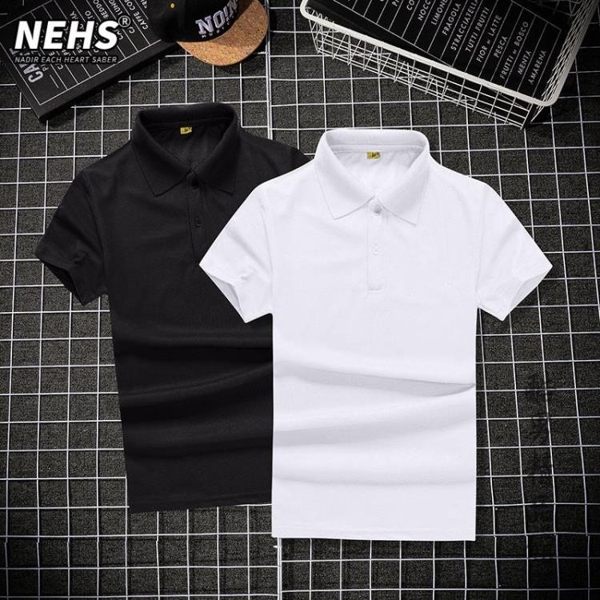 夏季男士短袖t恤 純色修身半袖翻領T恤男 青年男裝上衣POLO衫 酷男精品館