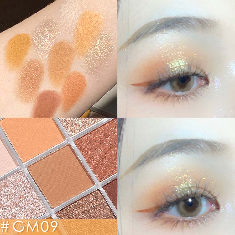 JI㈡LL LEEN炫色迷你眼影盤燕麥啞珠光亮片閃粉 微醺酒紅色眼妝修容