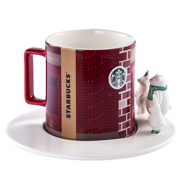 星巴克耶誕購物杯盤組