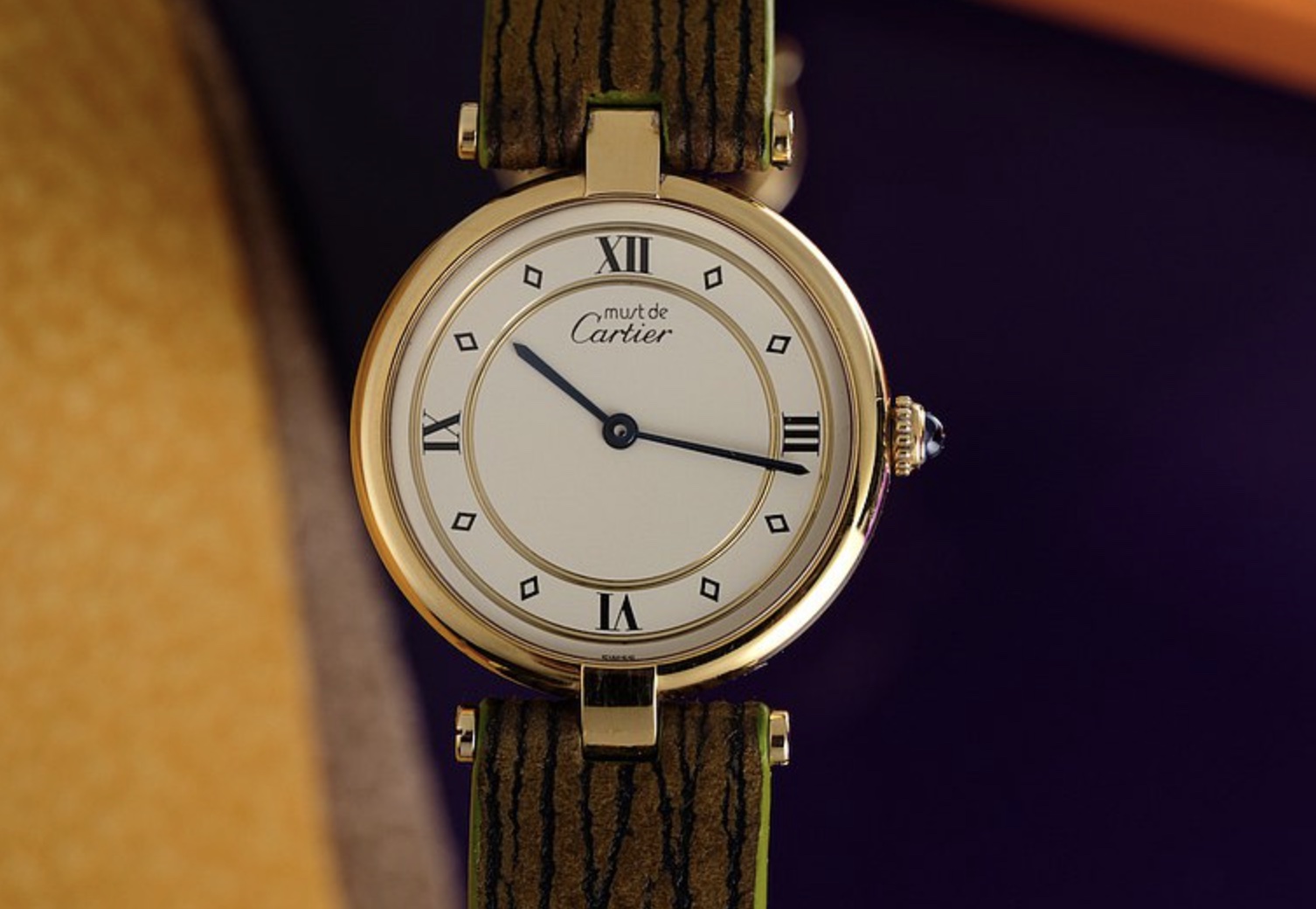 Cartier must de 1980s vintage watch 卡地亞 女錶 925銀 18k 金