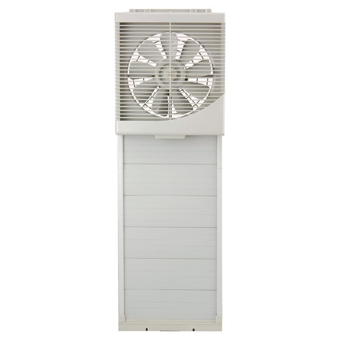 不會有冷氣外露，影響紗窗防蚊蟲功能。二.一般鋁窗，都有3條軌道，兩條給窗戶左右對開，1條給紗窗使用，這款排風扇也可以安裝在紗窗軌道上，且不會影響窗戶開關功能，紗窗跟排風扇左右各一邊，共用一條軌道。#空