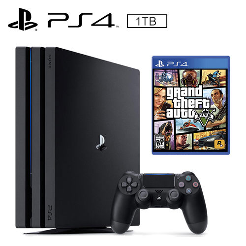 SONY PS4 PRO 1TB 主機 + 俠盜獵車手5《中文版》