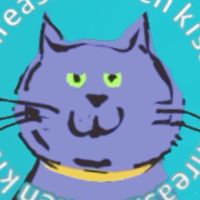 緑の目の猫の定食