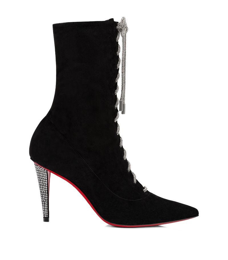 Christian Louboutin Astrid Suede Lace-Up Boots 85