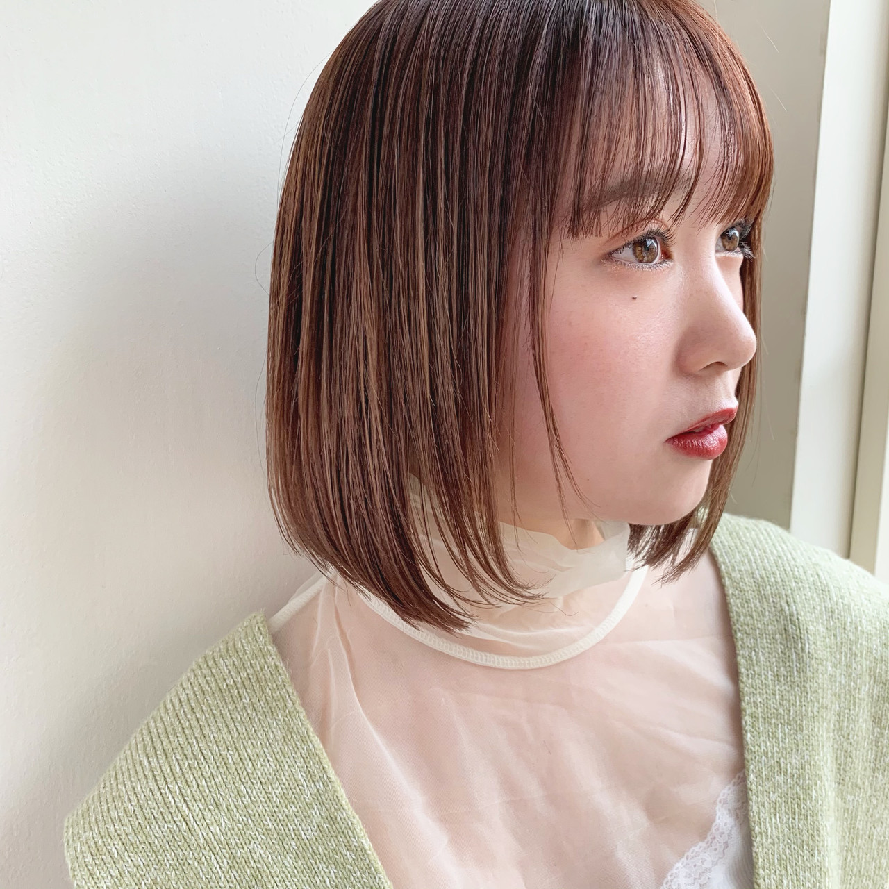 春のストレートボブスタイル Hair